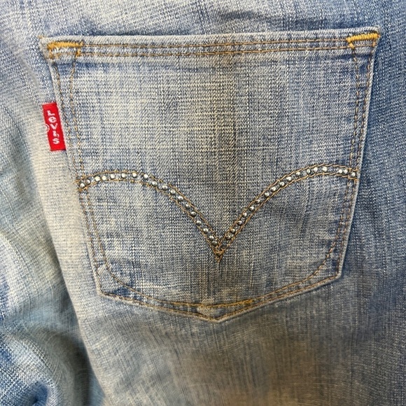 Levi’s 00597 Mid-Rise Light Wash Skinny Bootcut Jeans Womens 10/30 Casual - Picture 5 of 9